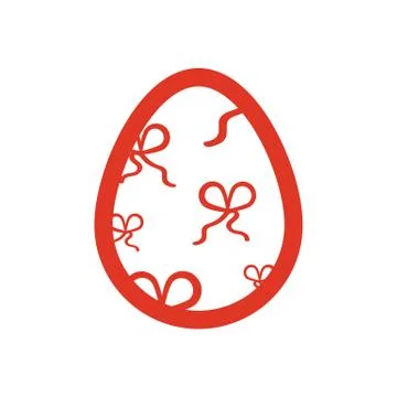 Icon Easter egg colored holiday icon isolated Stock Illustration
