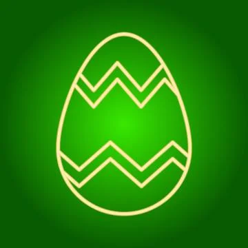 Icon easter egg with a pattern. Stock Illustration