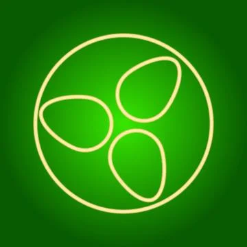 Icon of easter eggs on a plate. Stock Illustration