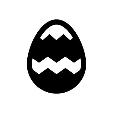 Icon Easter eggs without color. Holiday icon. Stock Illustration