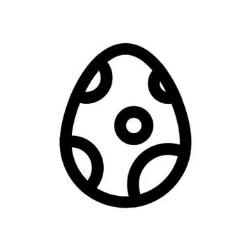 Icon Easter eggs without color. Holiday icon. Stock Illustration