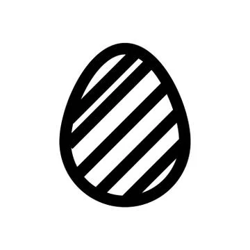Icon Easter eggs without color. Holiday icon. Stock Illustration