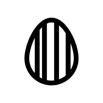 Icon Easter eggs without color. Holiday icon. Stock Illustration