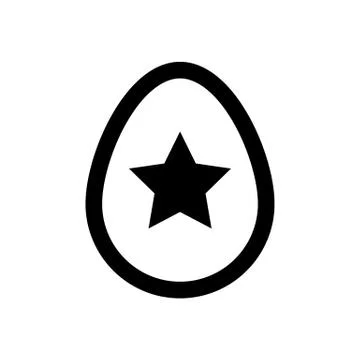 Icon Easter eggs without color. Holiday icon. Stock Illustration