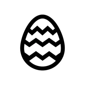 Icon Easter eggs without color. Holiday icon. Stock Illustration