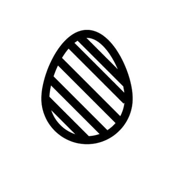 Icon Easter eggs without color. Holiday icon. Stock Illustration