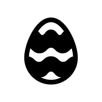 Icon Easter eggs without color. Holiday icon. Stock Illustration