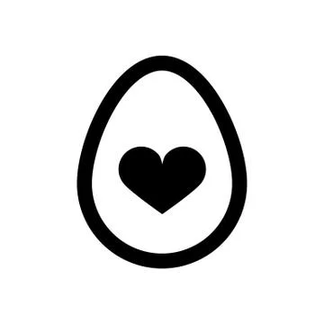 Icon Easter eggs without color. Holiday icon. Stock Illustration
