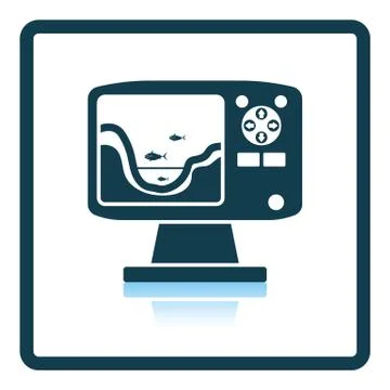 Icon of echo sounder Stock Illustration