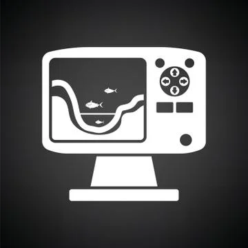 Icon of echo sounder Illustrazione stock