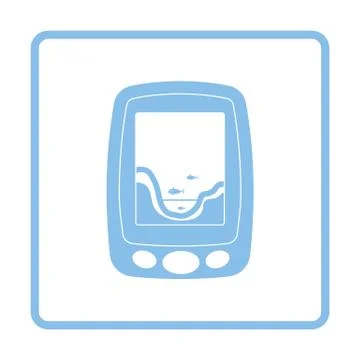 Icon of echo sounder Illustrazione stock