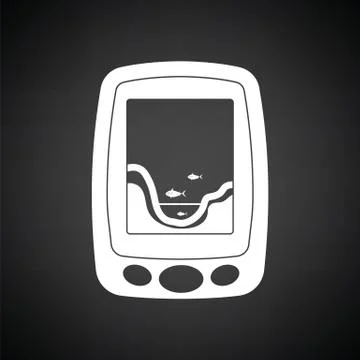 Icon of echo sounder 스톡 일러스트