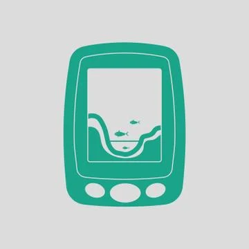 Icon of echo sounder Stock Illustration
