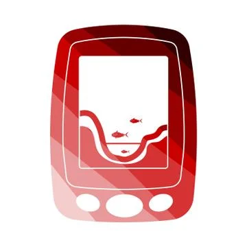 Icon Of Echo Sounder Illustrazione stock