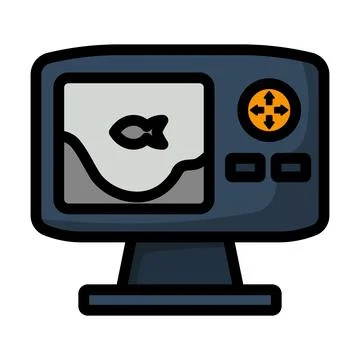 Icon Of Echo Sounder 스톡 일러스트