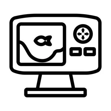 Icon Of Echo Sounder Illustrazione stock