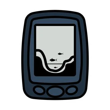 Icon Of Echo Sounder Stock Illustration