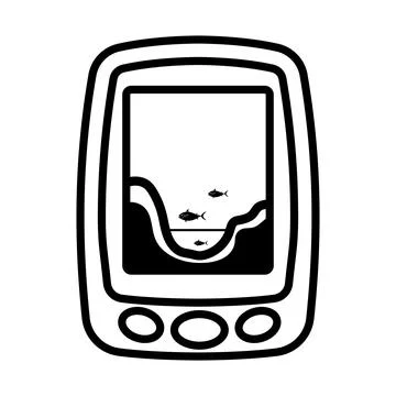 Icon Of Echo Sounder Stock Illustration