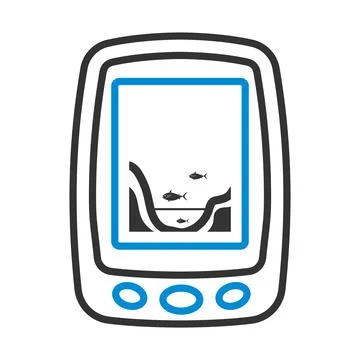 Icon Of Echo Sounder Stock Illustration