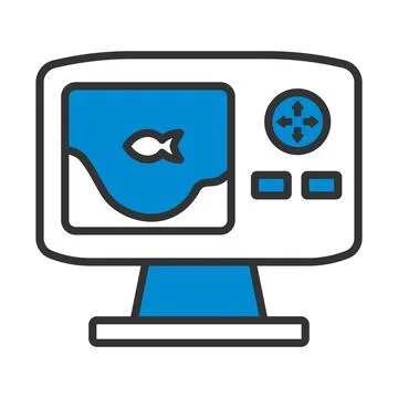Icon Of Echo Sounder 스톡 일러스트