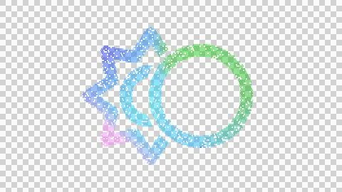 Icon eclipse is made up of LED square shapes. There are bright diodes and there Stock Illustration