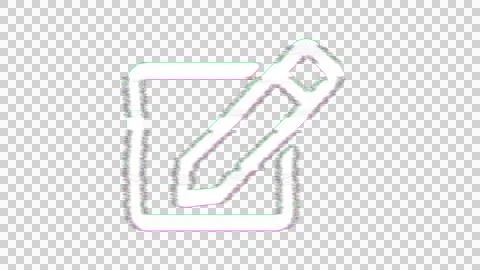 Icon edit is distorted. Glitch. Noise, chromatic aberration, geometric Stock Illustration