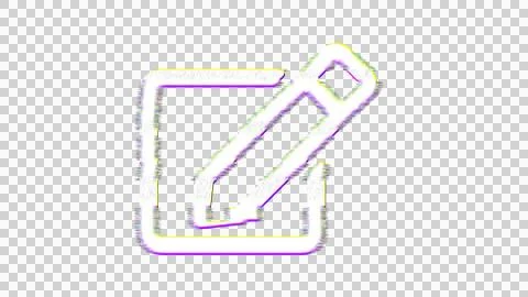 Icon edit is distorted. Glitch. Noise, chromatic aberration, geometric Stock Illustration