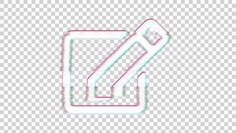 Icon edit is distorted. Glitch. Noise, chromatic aberration, geometric Stock Illustration