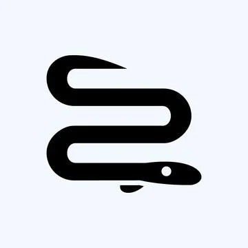Icon Eel. suitable for Meat. glyph style. simple design editable. design temp Stock Illustration