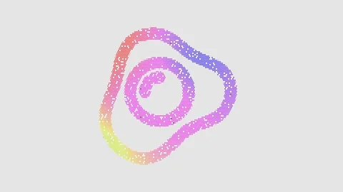 Icon egg fried is made up of LED square shapes that shimmer and flicker. There Video stock 297245895