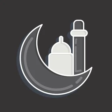 Icon Eid. related to Eid Al Fitr symbol. islamic. ramadhan. simple illustrati Stock Illustration
