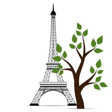 Icon of Eiffel tower Illustrazione stock
