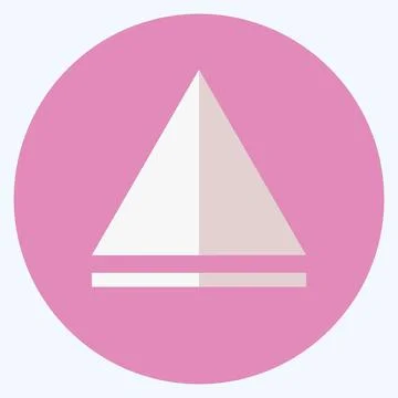 Icon Eject - Flat Style - Simple illustration,Editable stroke Stock Illustration