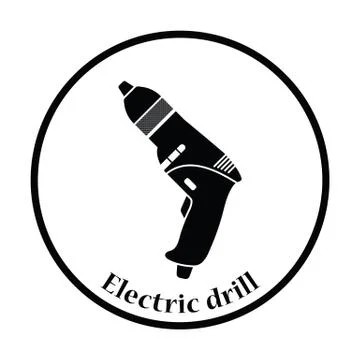 Icon of electric drill Stock Illustration