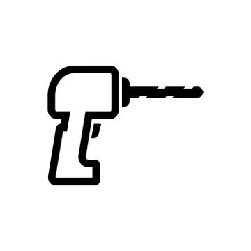 Icon of electric drill - vector iconic design Stock Illustration