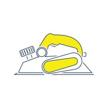 Icon of electric planer Illustrazione stock