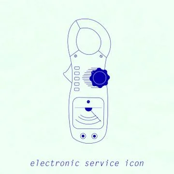 Icon of electrical measuring instrument. Vector illustration Stock Illustration