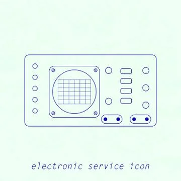 Icon of electrical measuring instrument. Vector illustration Stock Illustration