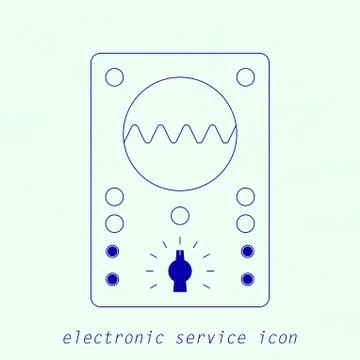 Icon of electrical measuring instrument. Vector illustration Stock Illustration