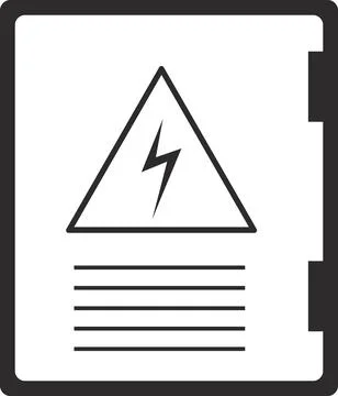 The icon of the electrical panel. Flat vector illustration. Stock Illustration