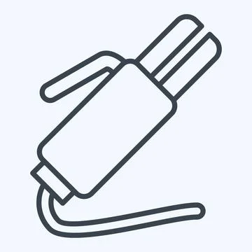 Icon Electrode Holder 2. related to Welder Equipment symbol. line style. si.. Illustrazione stock