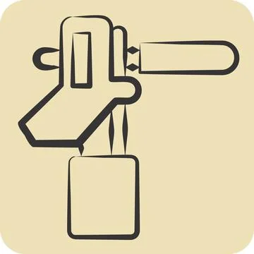 Icon Electrode Holder 3. related to Welder Equipment symbol. hand drawn sty.. イラスト素材