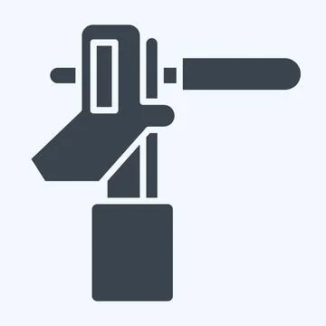 Icon Electrode Holder 3. related to Welder Equipment symbol. glyph style. s.. Stockillustratie