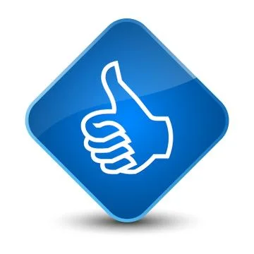 Like icon elegant blue diamond button Stock Illustration