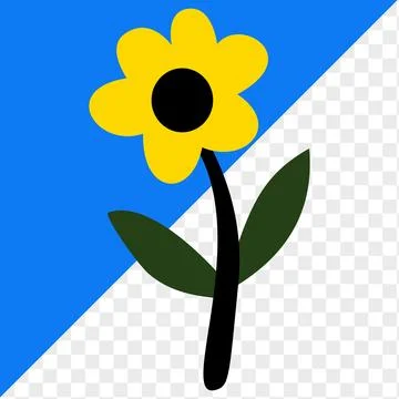Icon element plant, leaf and flowers Stock Illustration