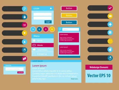 Icon elements Stock Illustration