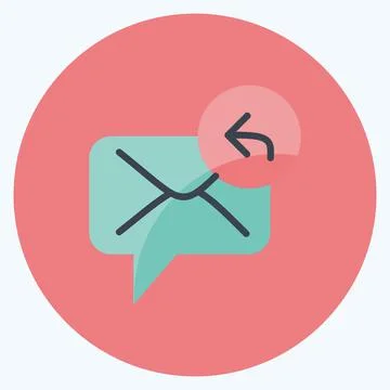Icon Email Replay. suitable for Feedback symbol. Flat Style. simple design ed イラスト素材