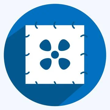 Icon Embroidered Pattern. suitable for Tailor symbol. long shadow style. simp Stock Illustration