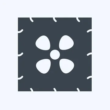 Icon Embroidered Pattern. suitable for Tailor symbol. glyph style. simple des Stock Illustration