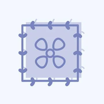 Icon Embroidered Pattern. suitable for Tailor symbol. two tone style. simple  イラスト素材